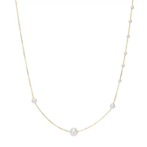 Halskde med perler i forlb