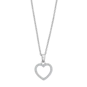 Slv halskde med hjertevedhng